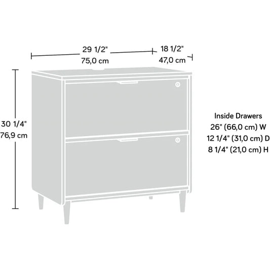 Grand Walnut Lateral File Cabinet