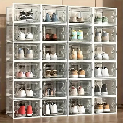 Large Stackable Plastic Shoe Storage Boxes