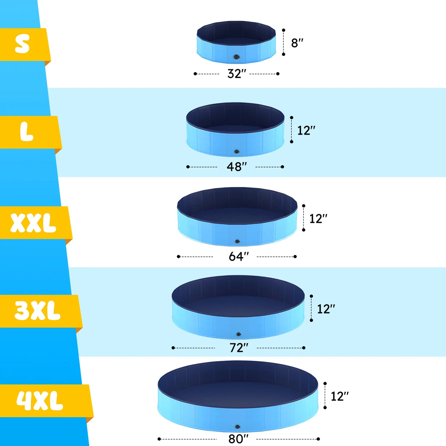 Portable Anti-Slip Collapsible Dog Pool