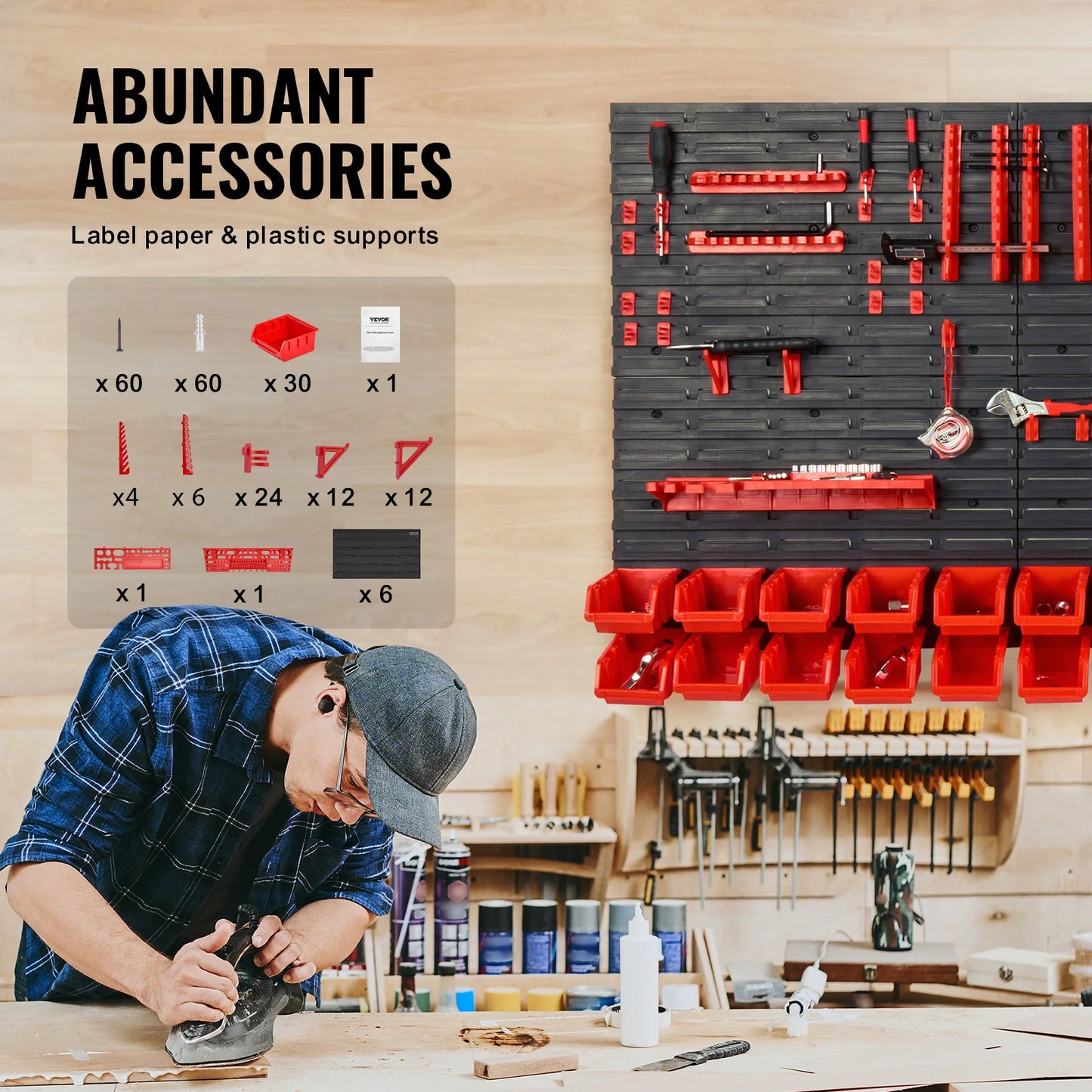 Wall Mounted Garage Or Shop Storage Organizer