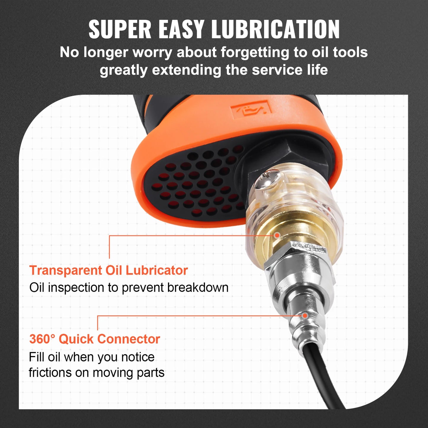 Lightweight Pneumatic Impact Gun & Carrying Case