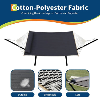 Heavy Duty Double Hammock With Stand