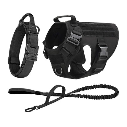 Tactical Dog Harness Collar Leash