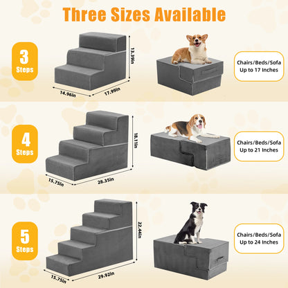 3-5 Step Foam Dog Stairs