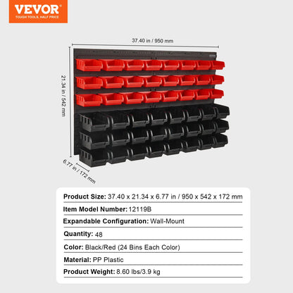 Wall Mounted Parts Storage Bins