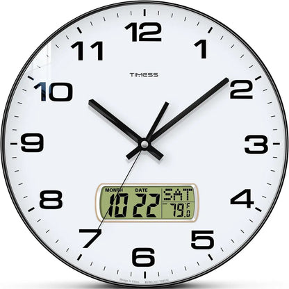 Calendar And Temperature Wall Clock