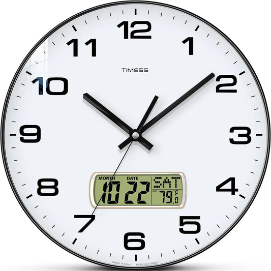 Calendar And Temperature Wall Clock