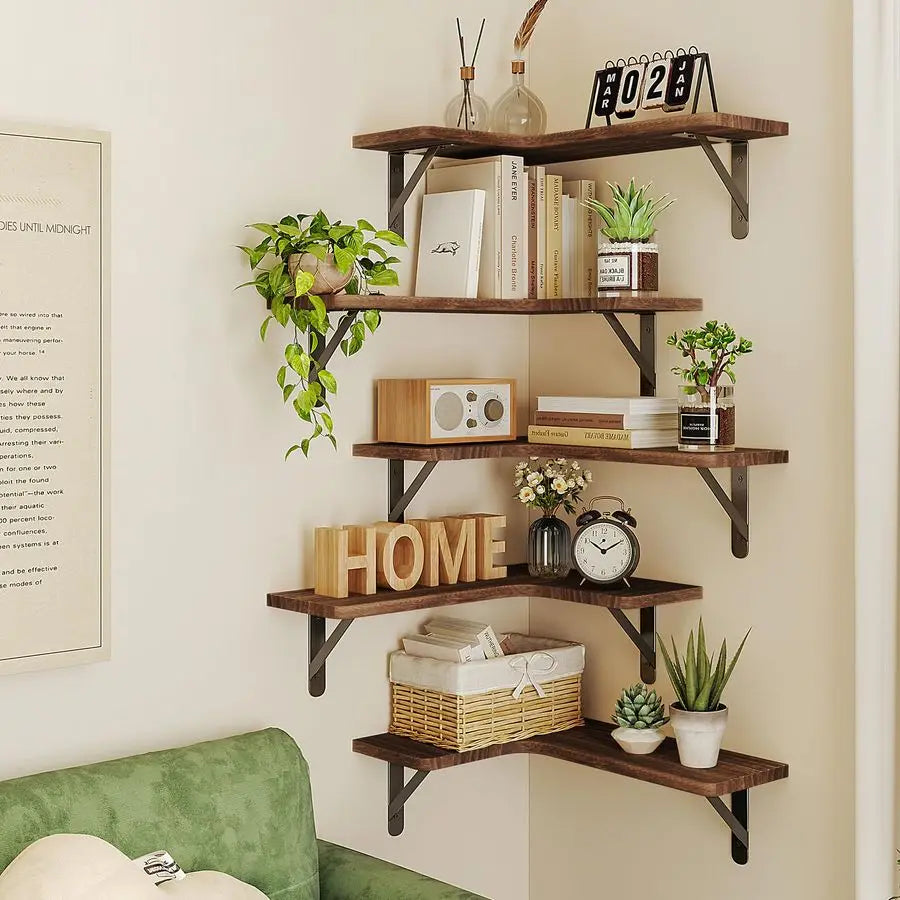 Rustic Wood Floating Shelves For Wall