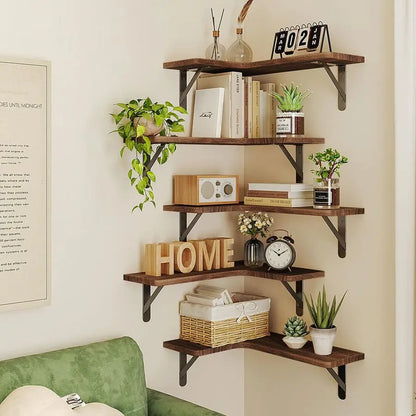 Rustic Wood Floating Shelves For Wall