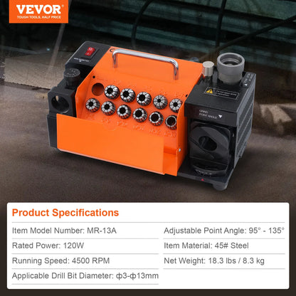 3-13mm Portable Drill Bit Sharpener