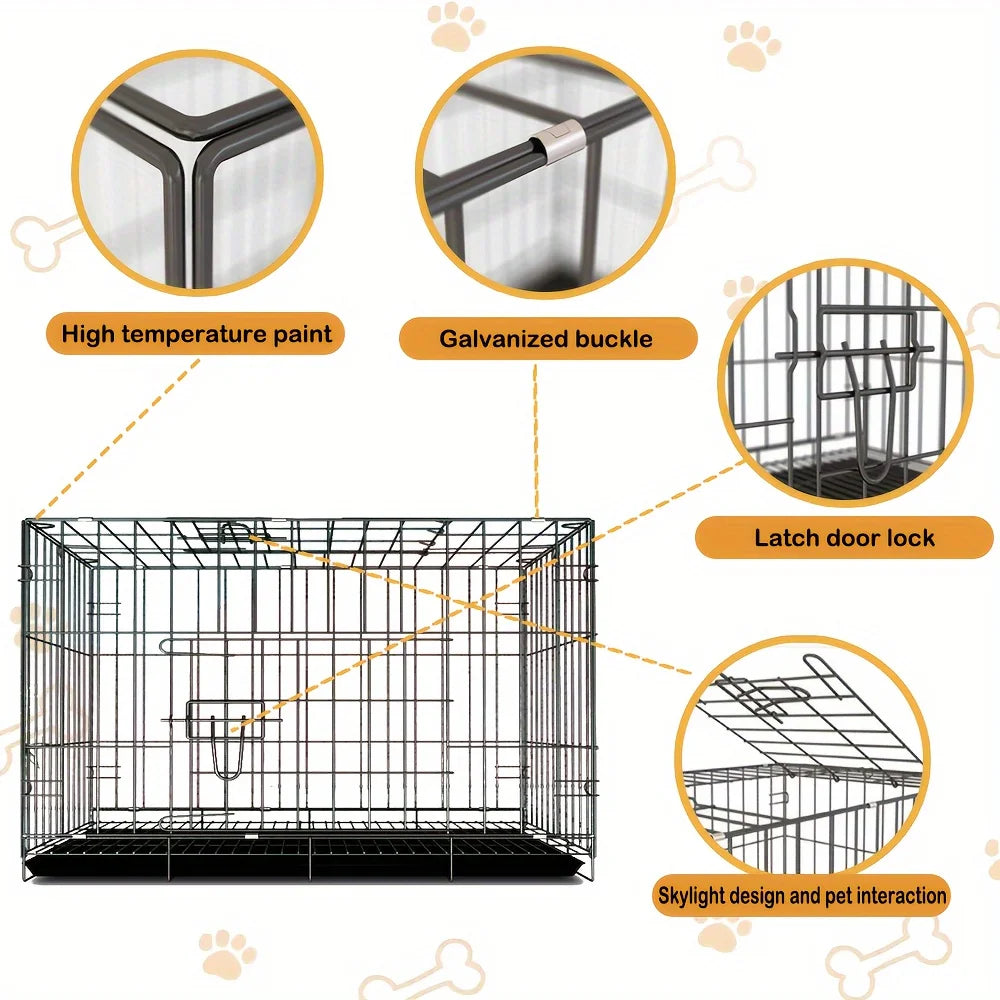 Dog Kennel with Leak-proof Tray