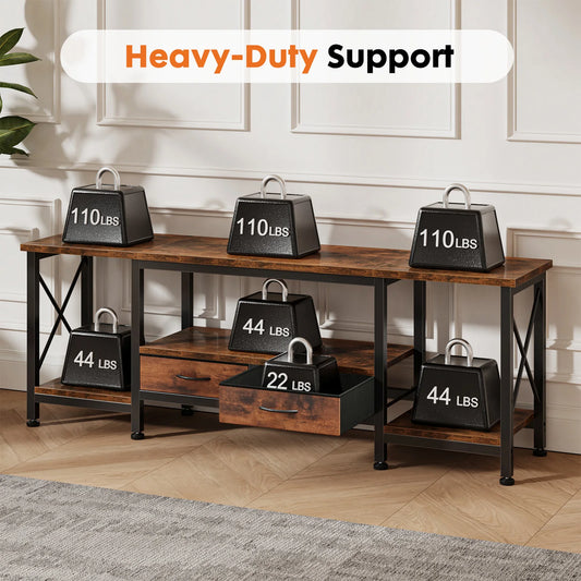 Wooden TV Stand with Drawers