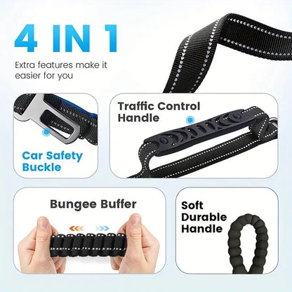 Shock Absorbing Reflective Pet Leash