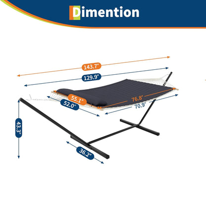 Heavy Duty Double Hammock With Stand
