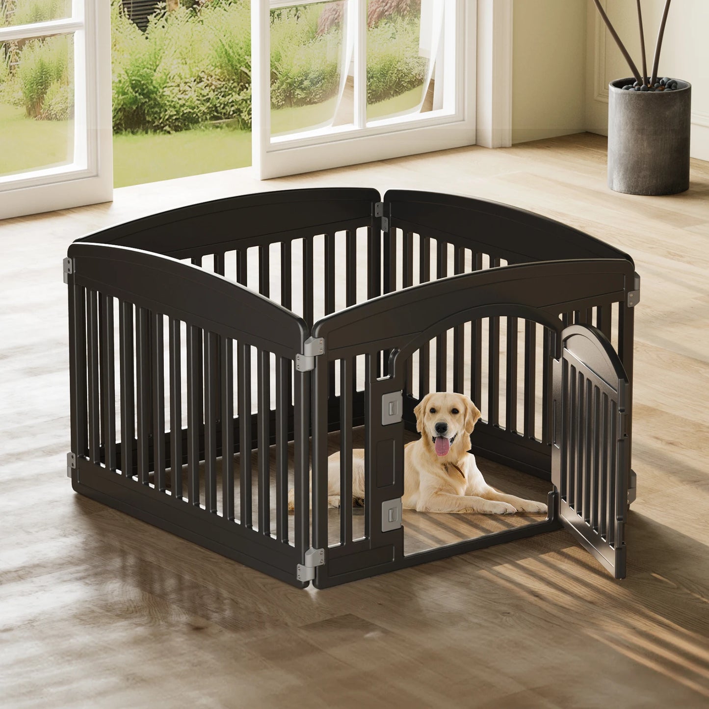 6 Panel 24in Expandable Dog Playpen