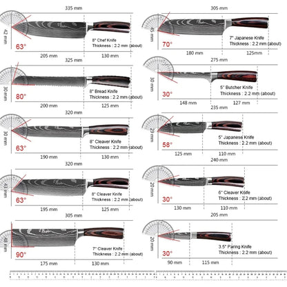 Stainless Steel Kitchen Knife Set